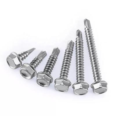 China Building Roofing Screw ST5.5 Galvanised Metal Hexagon Head Tek Wood Stainless Steel Hex Self Drilling Screw with EPDM Washer for sale