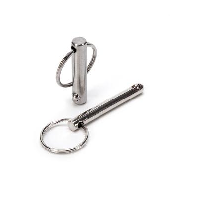 China Quick-Release Pins Stainless Steel Ball Lock Handle with Detent Ring Pin Shipping Air Bright Finish General Industry for sale