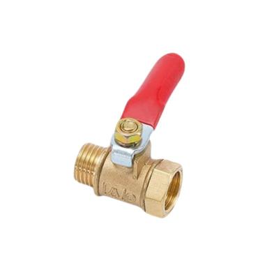 China Water Supply 180 Degree Operation Handle Round Pipe Brass Ball Valve Shut Off Valve Switch with 6mm Hose Barb Connector for sale