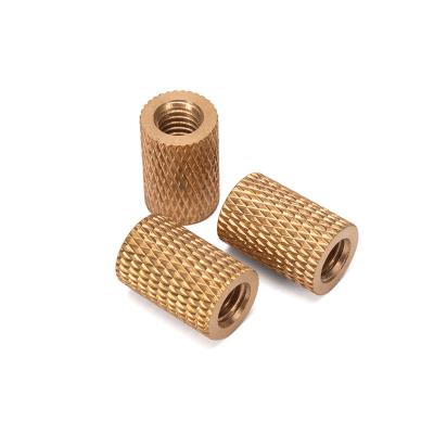 China Oil Gas Industry Essential Metric Brass Knurled Nut Embedded in Copper for M3 M4 M5 M6 M8 M10 M12 1/4 3/8 5/16 Threads for sale