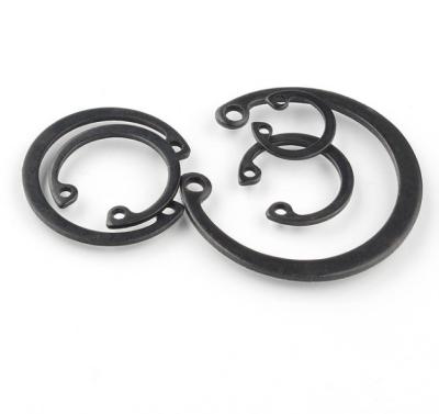 China Size M3M4M5M6M8M10M12M14M16M240M18M20M22M24M27 Healthcare Application Steel Retaining Ring with Blackened Hole DIN471 and Plain Finish for sale