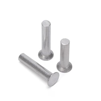 China Aluminium Flat Thin Head Iron Rivet Solid Rivet Handle Knock Rivet Kit for Brake and Clutch Lining in Bright Finish Easy for sale