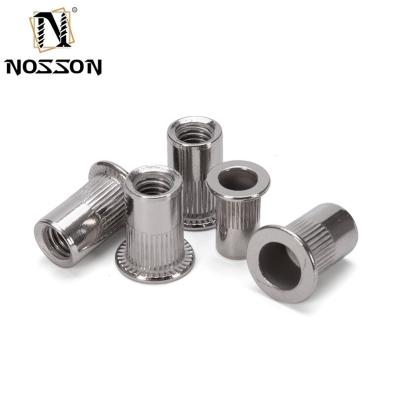 China Instock 304 Stainless Steel Custom Carbon Steel Galvanized RoundFlat Head Blind Rivet Nut M6 M8 M10 with DIN Standard for sale