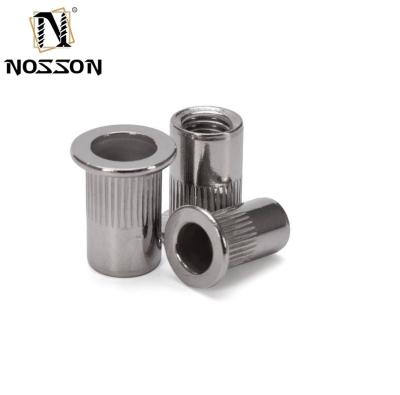 China Instock M6 Half Hex Blind Rivet Nut Ss304 Blue White Zinc Flat Head Hexagon Riveted Nut for Metric Measurement System for sale