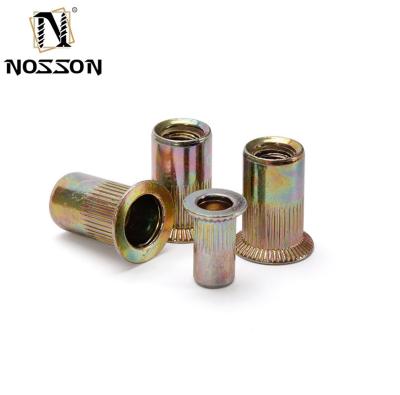 China Metric Plain Finish M3 CN1-CB-S Cylinder Steel Rivet Nut with 20000 Standard Flange and Notches in 304 Stainless Steel for sale