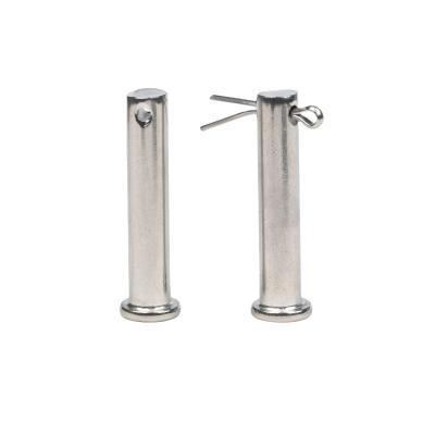 China Customized Stainless Steel Hollow Pin Cylindrical Dowel Pins Internal Threaded Round Head Clevis Pins with Bright Finish for sale