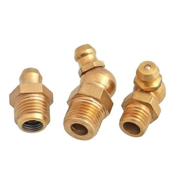 China Female Connection 90 Degree Nipple Grease Fitting for White Grease Gun Nozzle and Customized Size Grease Hose for sale