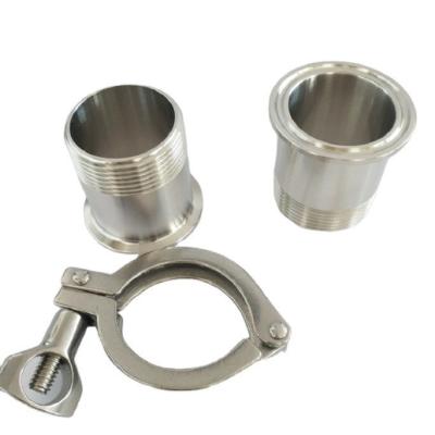 China Casting Flange Connection Sanitary Stainless Steel Double Pins Tri Clamp Ferrule Pipe Clamp for Pipe Lines Connection for sale