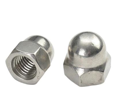 China Water Treatment DIN Standard Yellow Coating Brass Finish Zinc Flake Coated Hex Cap Nut Acorn Nut with Hexagon Dome Cap for sale