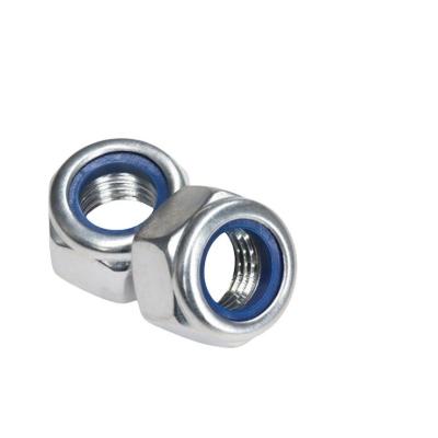 China GB Standard Stainless Steel SS201/304/316 Hexagon Nylon Insert Self Locking Nut DIN982 Plain Finish for Mining Equipment for sale