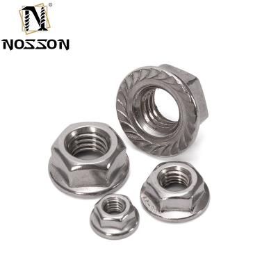 China ANSI/ASME Standard Stainless Steel Hexagon Flange Nut M4 M5 M6 M8 M10 M10 Thread DIN6923 for in Various Industries for sale