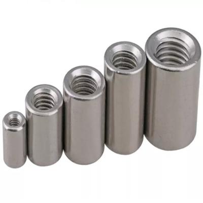 China Water Treatment 304 Stainless Steel Nuts Round Coupling Connector Nut for Metric Measurement System and DIN Standard Threaded Coupling for sale