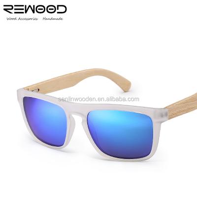 China Custom Eco Fashion Sunglasses PC Natural Bamboo Frame Sunglasses Custom Logo Polarized Sun Glasses For Men for sale