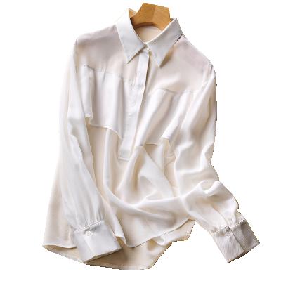 China Breathable Silk Women's Shirts Ladies Real Silk Shirts Pure Silk Blouses for sale