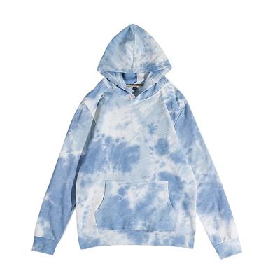 China Light Blue Terry Tops Hoodie Women Sweatshirts Tie Dye Crop Fashion Designer QUICK DRY Hoody For Women Hoodies for sale