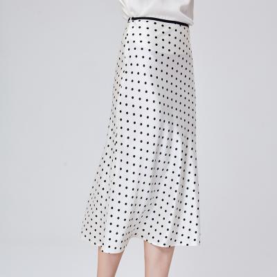 China Women Vintage Polka Dot Skirt Young Girls Fashion A Line Anti-Static Korean Skirt Summer Fitness Skirt For Female for sale