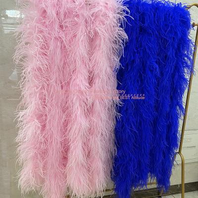 China Ostrich feather rose ostrich feather boas decoration is stunning and customized in a variety of colors for sale