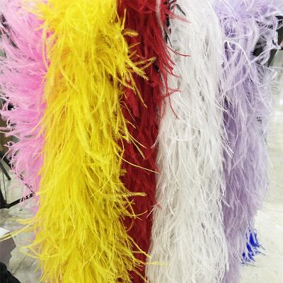 China Wholesale ostrich feather ostrich feather boas 5 ply 2 meters is cheap in large quantity for sale