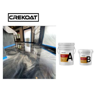 China Non Toxic Metallic Epoxy Flooring Resin Clear Epoxy Polyaspartic Base for sale