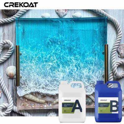 Chine Les métiers de résine de la résine 2/1 de Crystal Clear Deep Pour Epoxy avec des couleurs vibrantes bouillonnent librement à vendre