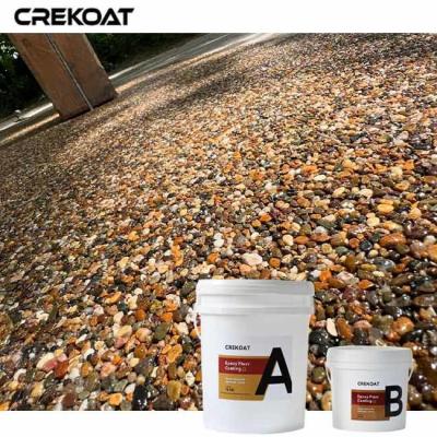 China Permeable Surface Epoxy Stone Deck Coating Wide Range Of Colors And Aggregate for sale