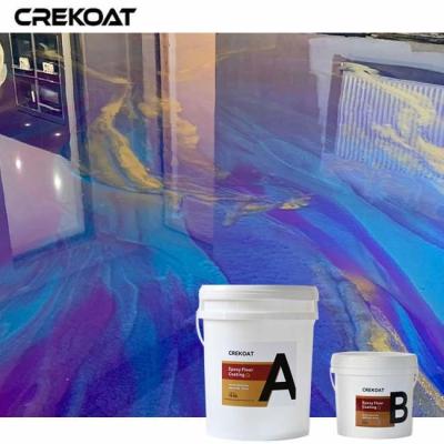 China Durable Purple Metallic Epoxy Floor Coating For Residential And Commercial Environments for sale