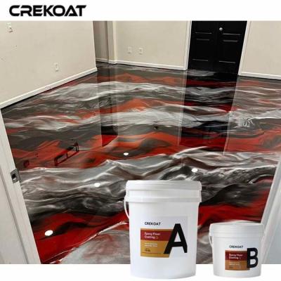 China Seamless Red And Black Metallic Epoxy Floor Coating Low Maintenance Requirements for sale