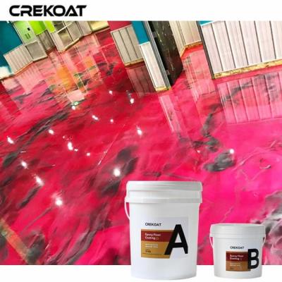 China Abrasion Resistance Red Metallic Epoxy Floor Coating For Industrial Applications Heavy Foot Traffic for sale