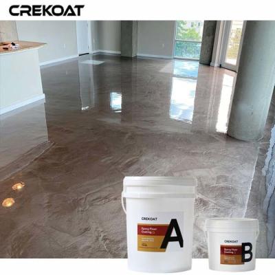 China Reflective Metallic Epoxy Floor Coating High Gloss Or Matte Finish for sale