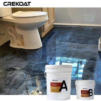 China Stunning 3D Effects Metallic Epoxy Floor Coating For Over Existing Concrete Floors for sale