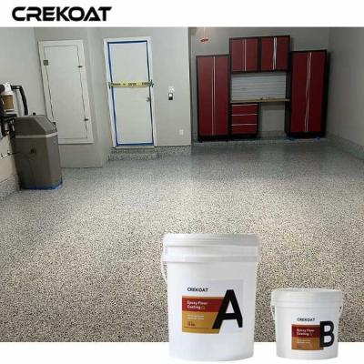 China Gray Epoxy Floor With Flakes Offers A Modern Polished Appearance for sale