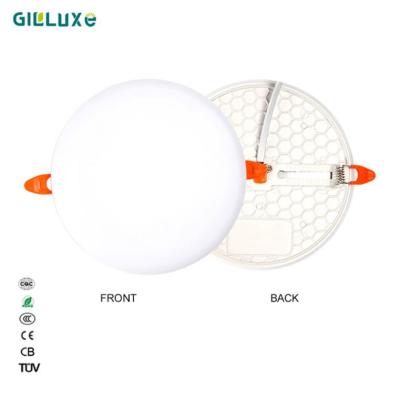 China Lighting 2021 Hot Sale Ceiling Embedded Round Two Color Aluminum Round Shape Led Smd Panel Light à venda