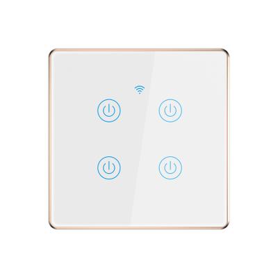 China ABS Best Price Voice Control Metal Frame Tuya App Remote Shipping Wifi Smart Switch for sale