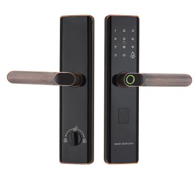 China +IML Digital Zinc Alloy Smart Intelligent Fingerprint Smart Door Lock with Handle for Elderly and Children Opening Easily for sale