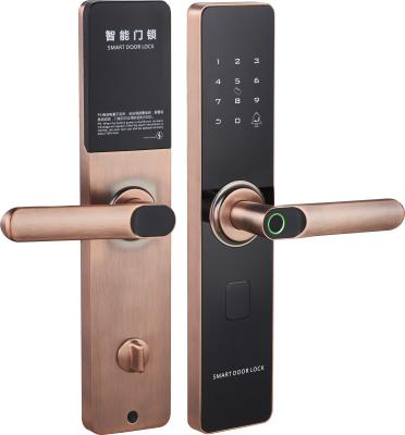 China High Quality Zinc Alloy Smart Lock Fingerprint Door Smart Zinc Alloy Lock With Smart Lock Tuya WiFi APP For Home for sale