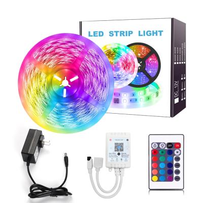 China Residential Tuya Smart LED Strip Light 16.4ft WiFi LED Lights Work with Alexa and Google Assistant RGB Colors with App Control for sale