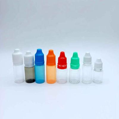 China Personal care manufacture 5ml 10ml pet eye dropper bottle smoke oil eliquid plastic bottle with tamper proof cap for sale