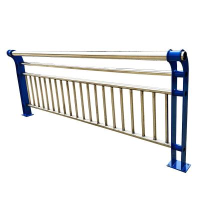 China Iron Metal Tubular Handrails Fence Bridge SS Stair Guardrail Satin Polished for sale