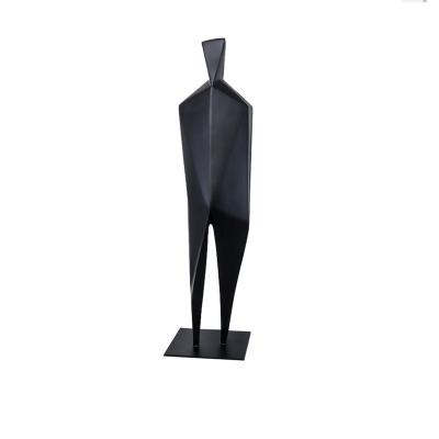 China Eclectic Nordic Modern Black Abstract Character Sculpture Decoration Lobby Living Room Decoration for sale