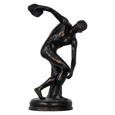 China Other Modern European Craft Decor Resin Figure Sculpture Resin Figure Sports Disc Style Wine Cabinet Office Home Ornaments for sale