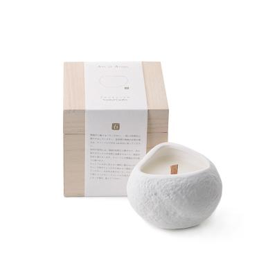 China Art Candle White Scented Orchid Scented Incense Ceramic Fresh Indoor Lasting Scent Bedroom Cup Candle Scented Gift Box for sale