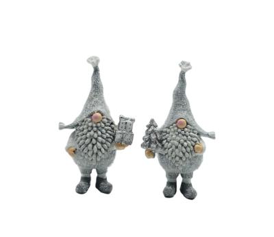 China Amazon Sale Home Decoration Office Hotel Christmas Gift Resin Cute Nisse Elf Navidad Gnome Christmas Decoration Gifts Set/2 for sale