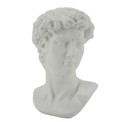 China Home Decor Art Craft Ornament Michelangelo David Sculpture Europe Famous Greek Statue Resin Bust Figurine for sale