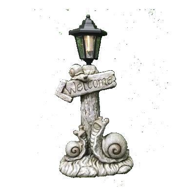 China Farm Factory Direct Wholesale Snails 'Welcome To Check In' Solar Magnesia Garden Light Decoration for sale