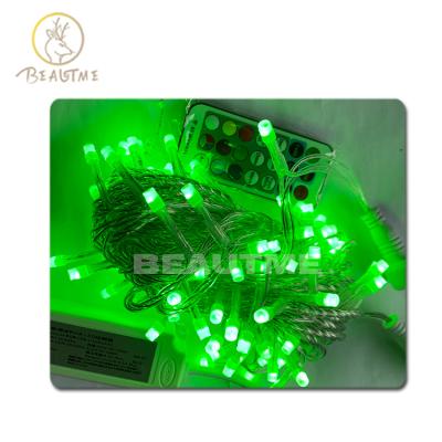 China Holiday Lighting Waterproof IP44 RGB LED String Lights Outdoor Christmas Decoration Tree String Lights with IR Remote Controller for sale