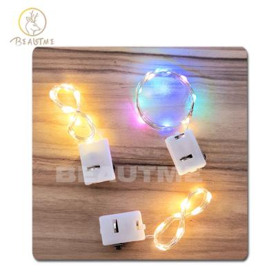 China Waterproof Holiday Party Garden Christmas Tree Decoration RGB 2m 20leds IP65 Battery Copper Wire Fairy Lights LED String Led Light String Party Decoration for sale