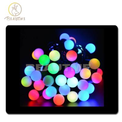 China EU 10m Regular or Twinkle 80leds RGB Ball String Light in Christmas Lights Led String Wedding Mall Street Tree Used Light Outdoor CE RoHS for sale