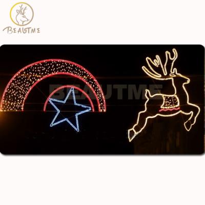 China AC110V 220V IP65 Commercial Waterproof Street Pattern Deer Pattern Decorative Street Light Led Christmas Lights Wholesale For Outdoor for sale