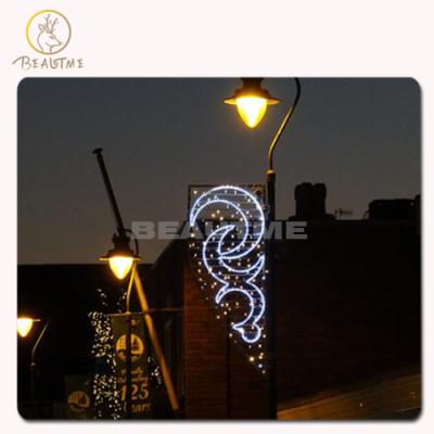 China 2021 Commercial Use Christmas New Year Decoration Street Walkway Bar Weeding Pole Pattern Lights For Outdoor Used for sale