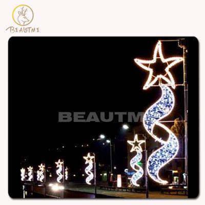 China Commercial Outdoor Use IP65 Festival Lighting Commercial Christmas Decorations Pole Motif Led Street Lamp for sale